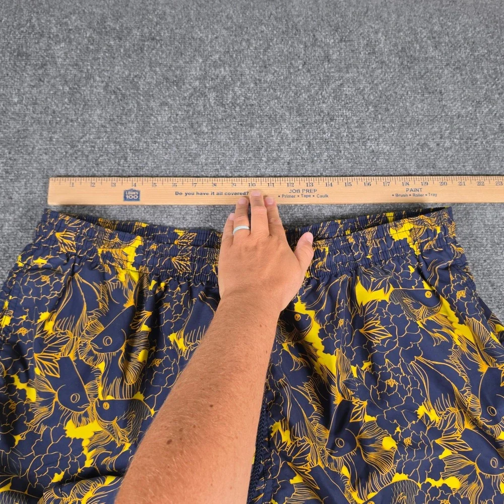 Vilebrequin Moorea Swim Trunks Mens 5XL Blue Yellow Fish MONC1B05 105